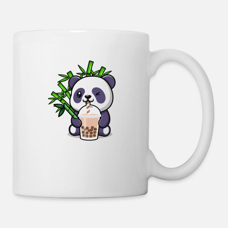 Panda Boba Tea Funny Bubble Tea Foodie Pet Lover - Mug - white