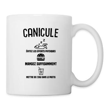 Canicule tshirt drôle humour rigolo été summer - Mug blanc - blanc - Droite