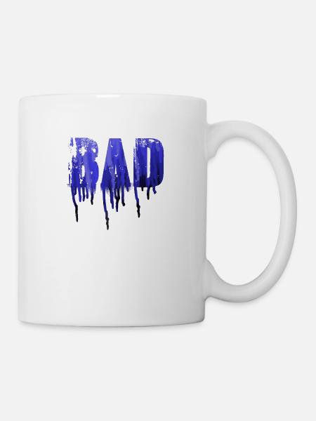 bad ,blau,schrift,graffiti,typo,stencil - Tasse - Weiß