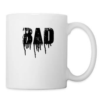 bad,schrift,schwarz,graffiti,typo,stencil - Tasse - Weiß - Rechts