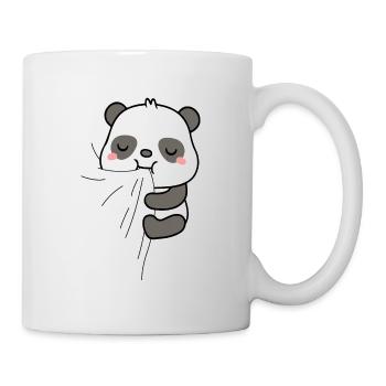 Panda Bites T-Shirt Funny Hungry Panda Eats - Mug - white - Right