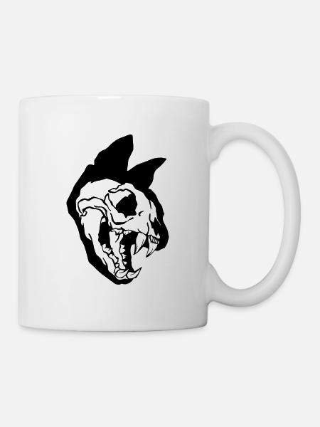 Cat Skull Halloween - Mug blanc - blanc