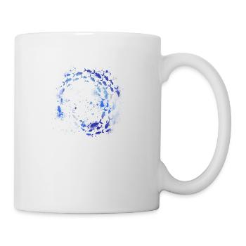Schools of fish,fish,painting,colorful,graffiti,blue - Mug - white - Right