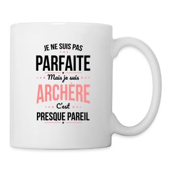 Je ne suis pas parfaite mais je suis archère - Mug blanc - blanc - Droite