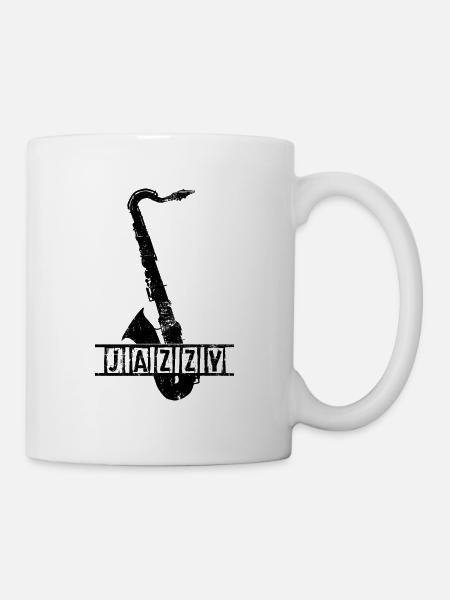 Jazz Saxophone Retro - Tasse - Weiß