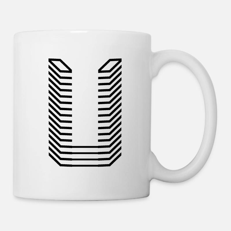 Unique Letter U Logo Design - Mug - white