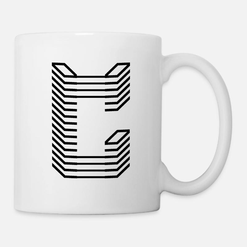 Unique Letter C Logo Design « Noir » - Mug blanc - blanc