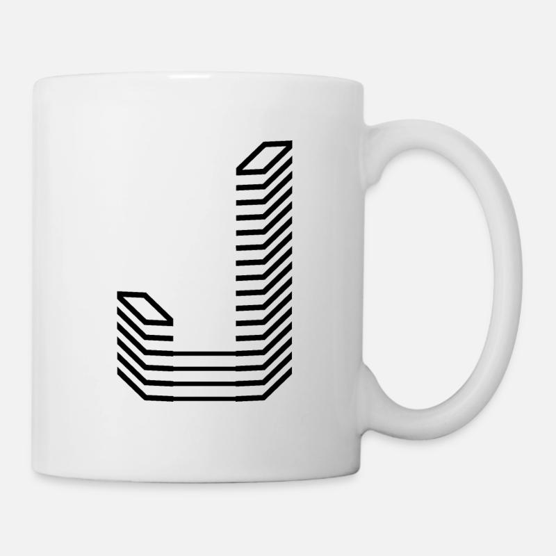 Conception unique du logo Letter J - Mug blanc - blanc