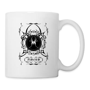 Fische Sternzeichen Fisch - Tasse - Weiß - Rechts