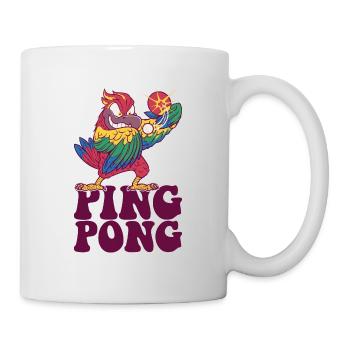 Ping Pong Parrot Outfit Table Tennis Bird - Mug - white - Right