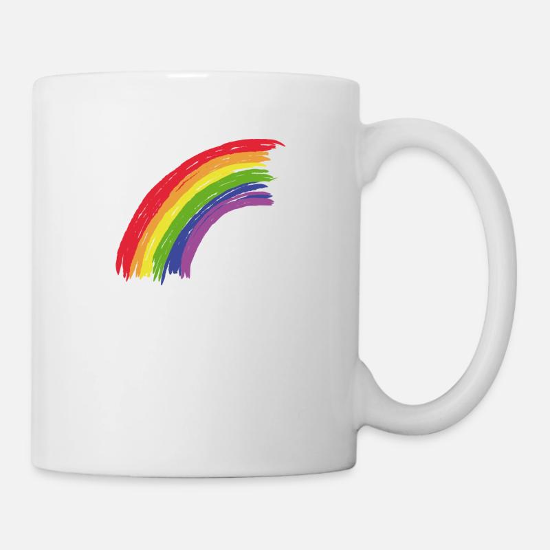 Regenbogen - Tasse - Weiß