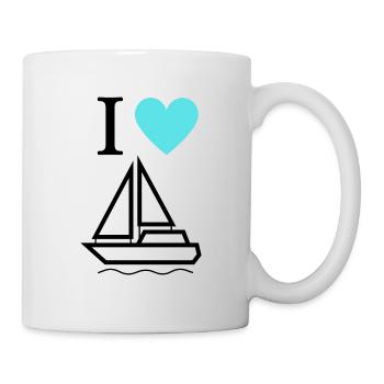 I LOVE Boats / Ships - Mug - white - Right