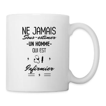 Ne jamais Sous estimer un Homme qui est Infirmier - Mug blanc - blanc - Droite