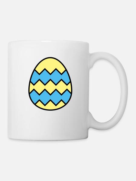 Easter egg jagged - Mug - white