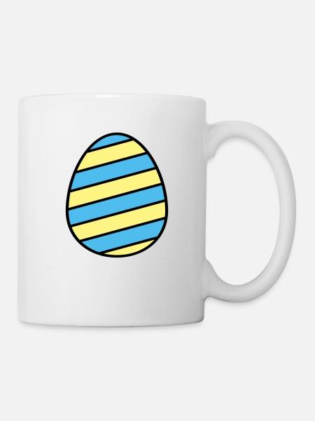 Easter egg colorful - Mug - white