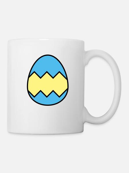 Easter egg colorful - Mug - white