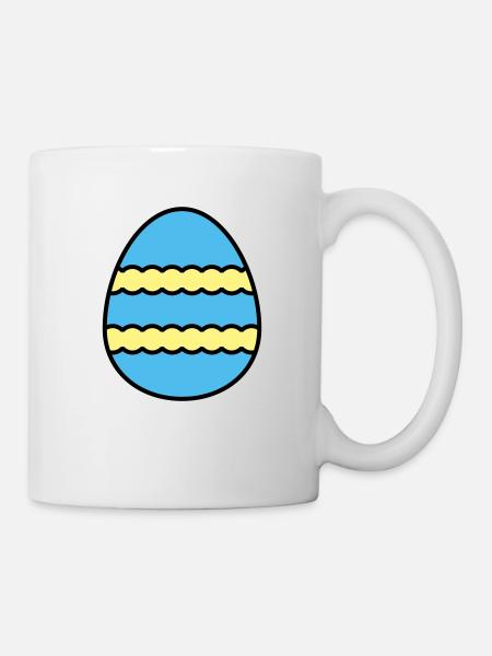 Easter egg colorful - Mug - white