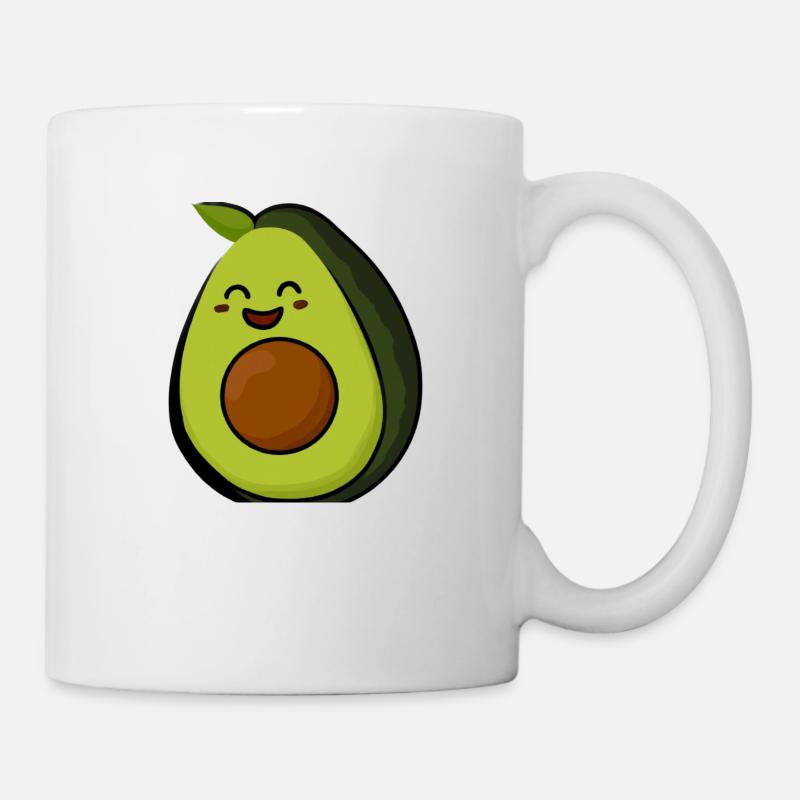 Funny Avocado - Tasse - Weiß