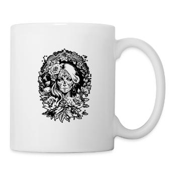 Dia de los Muertos Halloween Mexiko Kostüm Frau - Tasse - Weiß - Rechts