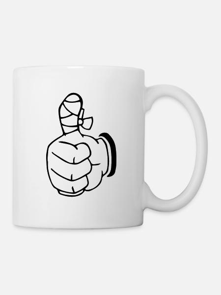 Daumen hoch Handwerker Geschenkidee - Tasse - Weiß
