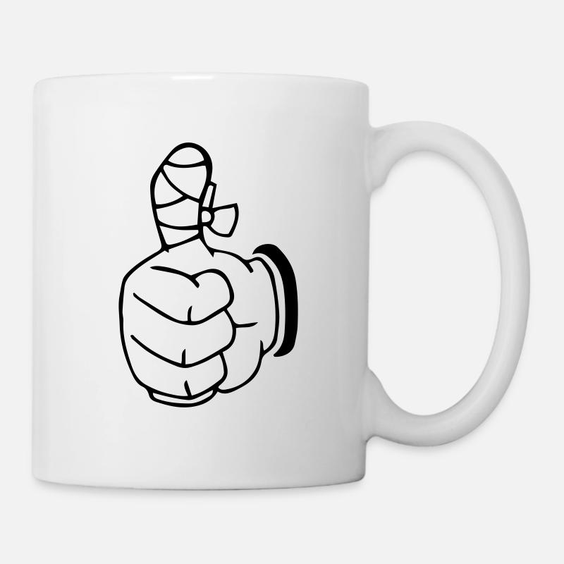 Daumen hoch Handwerker Geschenkidee - Tasse - Weiß
