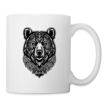 Bear Ornament Nature Forest Vintage Retro Wild Animals - Mug - white - Right