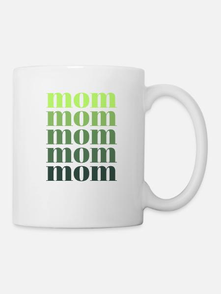 mom grün - Tasse - Weiß
