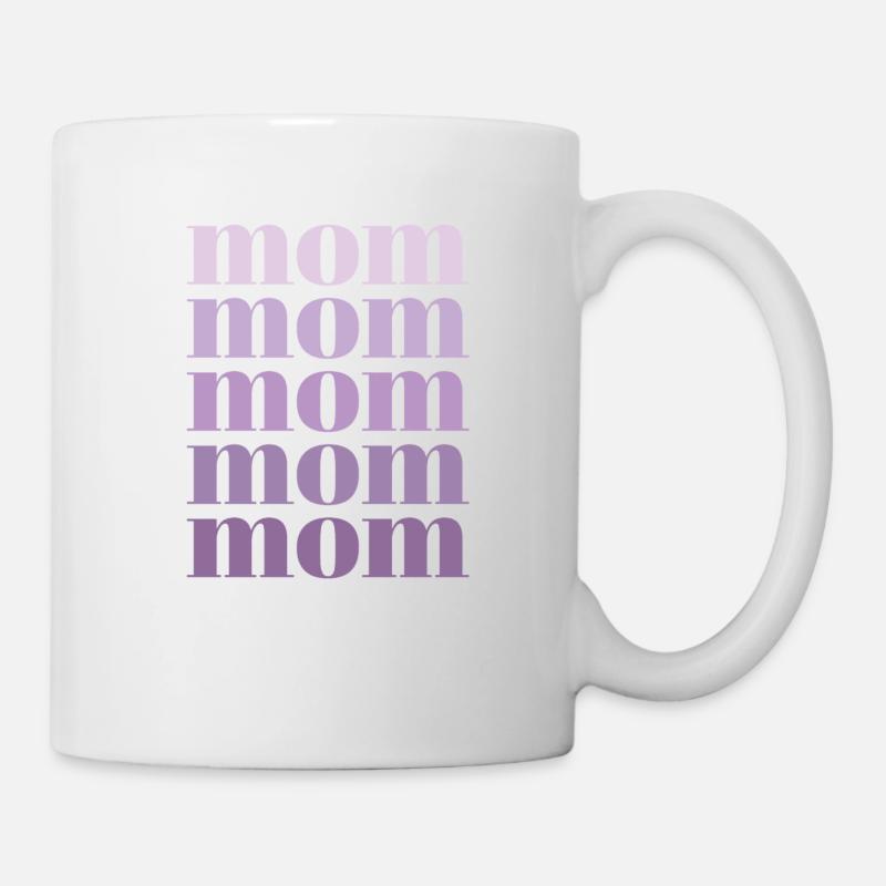 mom lila - Tasse - Weiß