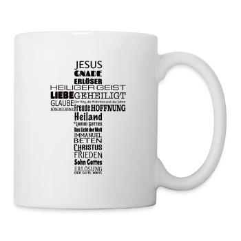 Jesus Christus von Nazareth Glaube Bibel Jesus - Tasse - Weiß - Rechts