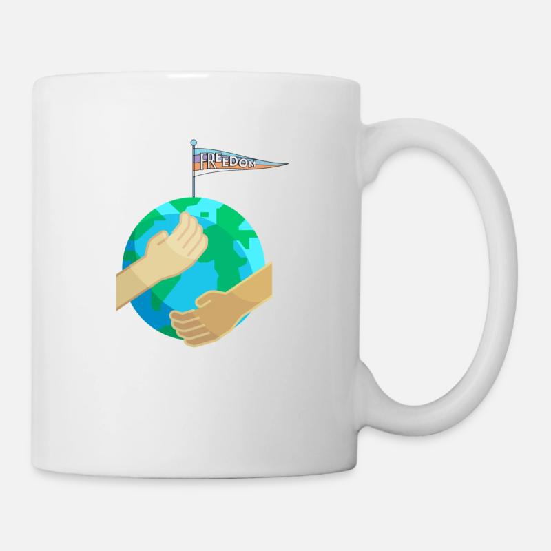 Freedom - Tasse - Weiß