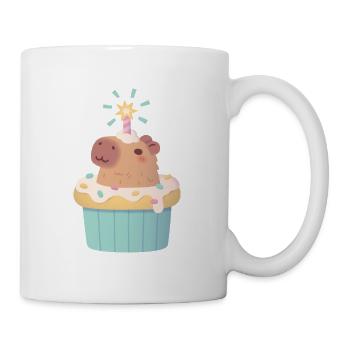 Cute Capybara In Cupcake Funny - Mug - white - Right