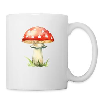 Red mushroom toadstool - Mug - white - Right