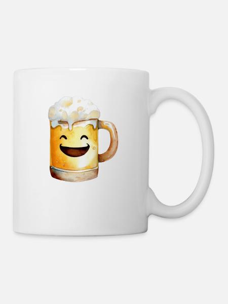 Ein glückliches Pint Bier - Tasse - Weiß