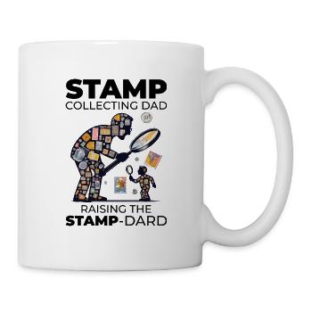 Collectionneur de timbres-poste vintage papa philatéliste - Mug blanc - blanc - Droite