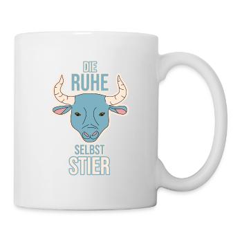Sternzeichen Stier Horoskop Tier - Tasse - Weiß - Rechts