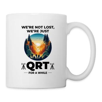 QRT in der Natur Amateurfunker Sonnenuntergang im Freien - Tasse - Weiß - Rechts