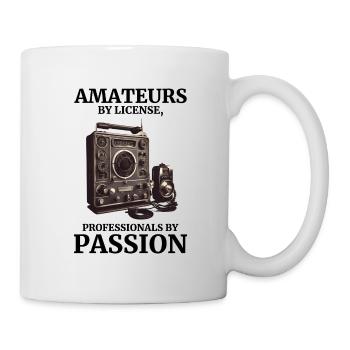 Vintage-Amateurfunk-Enthusiasten Amateure nach Lizenz - Tasse - Weiß - Rechts