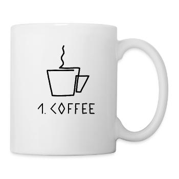 First Coffee Kaffee erst - Tasse - Weiß - Rechts