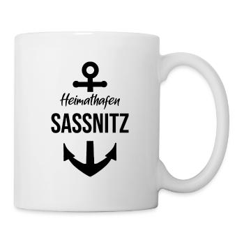Sassnitz Heimathafen Insel Rügen MV - Tasse - Weiß - Rechts