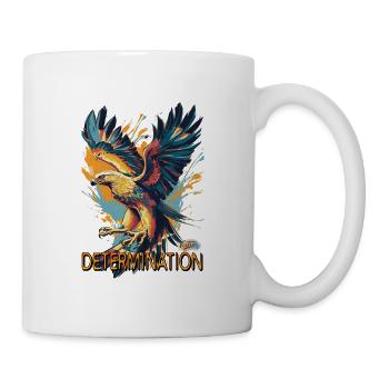 Werte mit Tieren: Entschlossenheit - Tasse - Weiß - Rechts