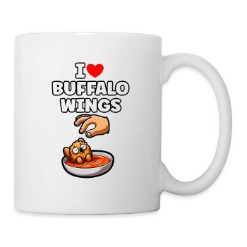 Buffalo Wings Chicken Wings Chicken Chicken Geschenk - Tasse - Weiß - Rechts