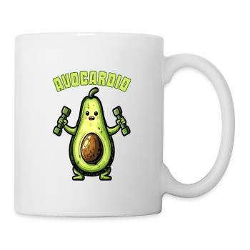 Avocardio - exotische Fitness-Frucht - Tasse - Weiß - Rechts