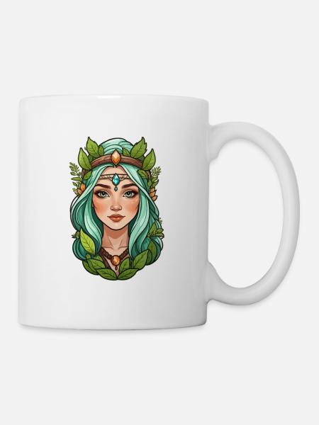 Druidin Druide Fantasy Illustration - Tasse - Weiß