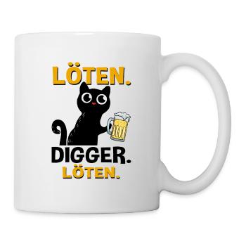 Soudure Digga Soudure Beer Cat - Mug blanc - blanc - Droite