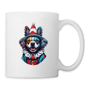 Clown Animal / Cirque / Drôle / Coloré / Spectacle / Chien - Mug blanc - blanc - Droite