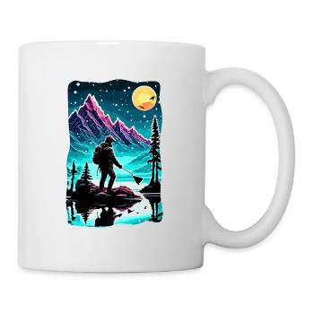 Angler Siluette / Fishing / Fish / Lake / Sport - Mug - white - Right