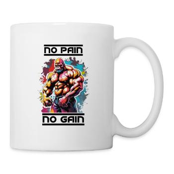 Bodybuilder / Sports / Fitness / Monkey / Muscles - Mug - white - Right