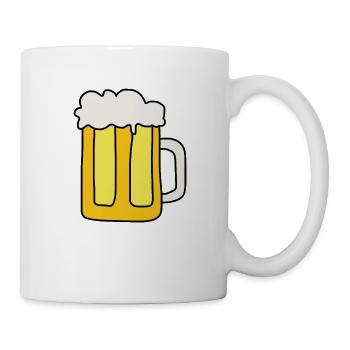 Bierkrug - Tasse - Weiß - Rechts