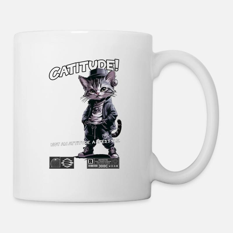 Catitude - Not an Attitude, a Lifestyle - Tasse - Weiß