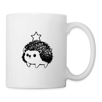 Kleiner Igel mit Stern - Tasse - Weiß - Rechts